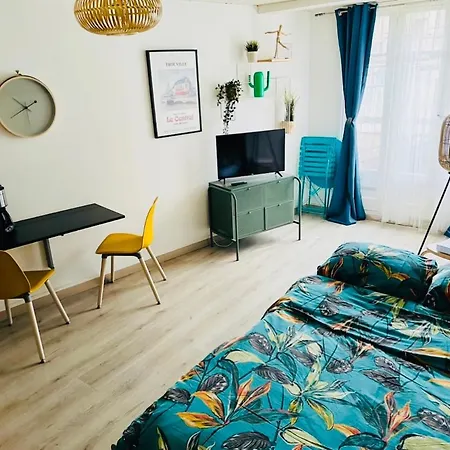 شقة Joli Studio Meuble Tout Confort Sur Mer تروفيي سور مير